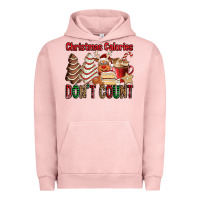 Pigment Salmon Christmas Calories don't count Christmas tree cake Urban Hoodie - Jasminsmagicworld