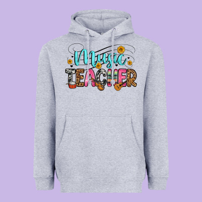 Music Teacher Heavyweight Hoodie Designed By Zillion Design Studio