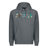 Rock groovy with peace  sign flowers Premium Hoodie - Artiststas