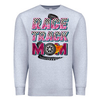 Heather Grey race track mom Premium Sweatshirt - Zillion Design Studio