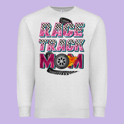 Race Track Mom Premium Sweatshirt Designed By Zillion Design Studio