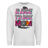 Oatmeal Heather race track mom Premium Sweatshirt - Zillion Design Studio