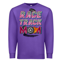 Purple race track mom Premium Sweatshirt - Zillion Design Studio