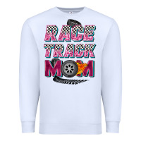 White race track mom Premium Sweatshirt - Zillion Design Studio