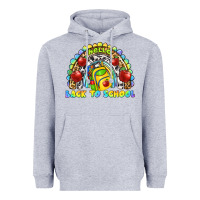 Heather Grey hello back to school rainbow Heavyweight Hoodie - texasbilliewilder