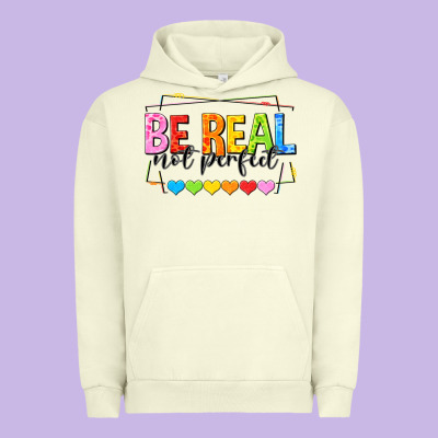 Be Real Not Perfect Urban Hoodie Designed By Nancycooperartshop