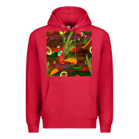 Cardinal mexican food seamless pattern Premium Hoodie - BundleAndBundleShop