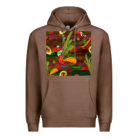 Chestnut mexican food seamless pattern Premium Hoodie - BundleAndBundleShop