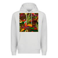 Dove Grey mexican food seamless pattern Premium Hoodie - BundleAndBundleShop