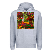 Heather Grey mexican food seamless pattern Premium Hoodie - BundleAndBundleShop