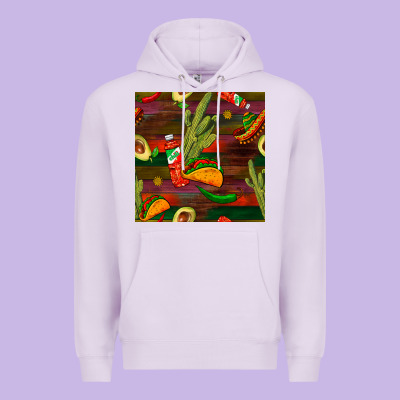 Mexican Food Seamless Pattern Premium Hoodie Designed By Bundleandbundleshop