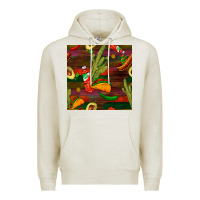 Oatmeal Heather mexican food seamless pattern Premium Hoodie - BundleAndBundleShop