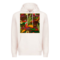 Pale Pink mexican food seamless pattern Premium Hoodie - BundleAndBundleShop