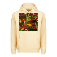 Pina Colada mexican food seamless pattern Premium Hoodie - BundleAndBundleShop