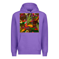 Purple mexican food seamless pattern Premium Hoodie - BundleAndBundleShop
