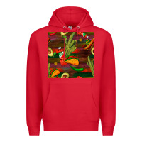 Red mexican food seamless pattern Premium Hoodie - BundleAndBundleShop