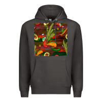 Smoke mexican food seamless pattern Premium Hoodie - BundleAndBundleShop