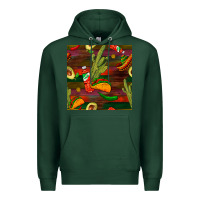 Sports Green mexican food seamless pattern Premium Hoodie - BundleAndBundleShop