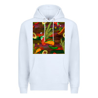 White mexican food seamless pattern Premium Hoodie - BundleAndBundleShop