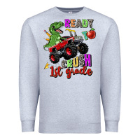 Heather Grey ready to crush 1st grade Premium Sweatshirt - Zillion Design Studio