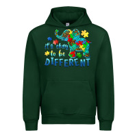 Forest Green it's okay to be different elephant autism awareness Urban Hoodie - BarkalooDesign