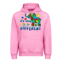 Fuchsia Pink it's okay to be different elephant autism awareness Urban Hoodie - BarkalooDesign