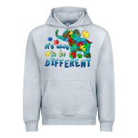 Heather Grey it's okay to be different elephant autism awareness Urban Hoodie - BarkalooDesign