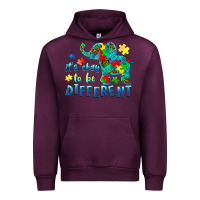 Mauve Wine it's okay to be different elephant autism awareness Urban Hoodie - BarkalooDesign