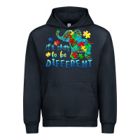 Navy it's okay to be different elephant autism awareness Urban Hoodie - BarkalooDesign