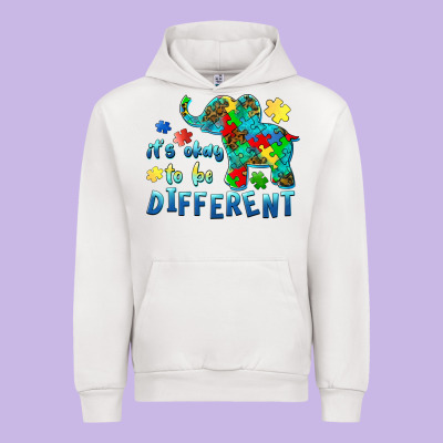 It's Okay To Be Different Elephant Autism Awareness Urban Hoodie Designed By Barkaloodesign