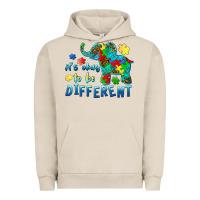 Pigment French Oak it's okay to be different elephant autism awareness Urban Hoodie - BarkalooDesign