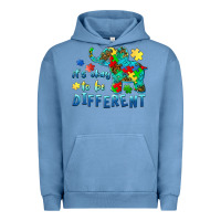 Pigment Pebble Blue it's okay to be different elephant autism awareness Urban Hoodie - BarkalooDesign