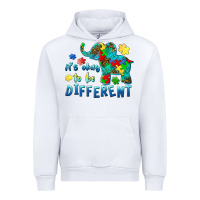 White it's okay to be different elephant autism awareness Urban Hoodie - BarkalooDesign