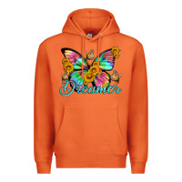 Dreamer With Butterfly And Sunflowers Premium Hoodie | Teevron