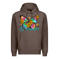Coffee dreamer with Butterfly and sunflowers Premium Hoodie - Artiststas