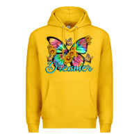 Lemon dreamer with Butterfly and sunflowers Premium Hoodie - Artiststas