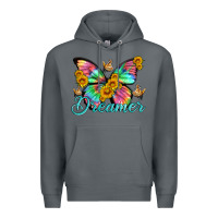 Rock dreamer with Butterfly and sunflowers Premium Hoodie - Artiststas