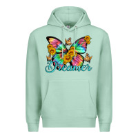 Seafoam dreamer with Butterfly and sunflowers Premium Hoodie - Artiststas