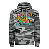 Slate Camo dreamer with Butterfly and sunflowers Premium Hoodie - Artiststas
