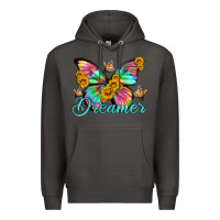 Smoke dreamer with Butterfly and sunflowers Premium Hoodie - Artiststas