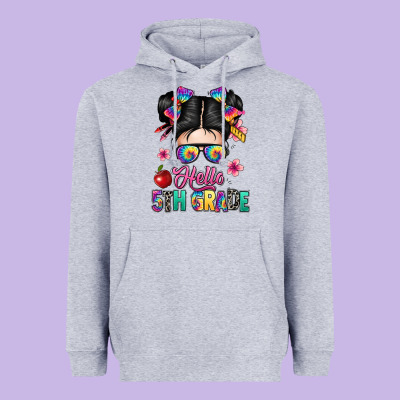 Hello Fifth Grade Heavyweight Hoodie Designed By Texasbilliewilder