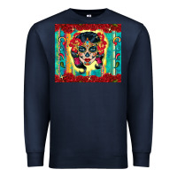 Navy sugar skull tumbler 3 Premium Sweatshirt - CTS Tumbler Store