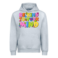 Heather Grey be kind to your mind Urban Hoodie - NancyCooperArtShop