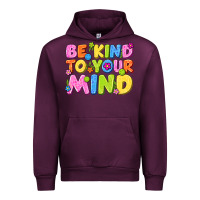 Mauve Wine be kind to your mind Urban Hoodie - NancyCooperArtShop