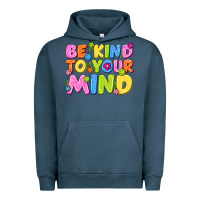 Pigment Midnight Navy be kind to your mind Urban Hoodie - NancyCooperArtShop