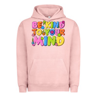 Pigment Salmon be kind to your mind Urban Hoodie - NancyCooperArtShop