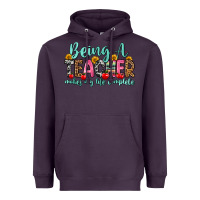 Plum being a teacher makes my life complete Heavyweight Hoodie - Zillion Design Studio