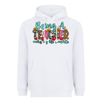 White being a teacher makes my life complete Heavyweight Hoodie - Zillion Design Studio