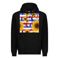 Black patriotic sunflowers Premium Hoodie - BundleAndBundleShop