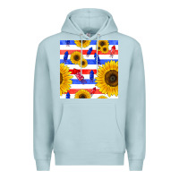 Blue Mist patriotic sunflowers Premium Hoodie - BundleAndBundleShop